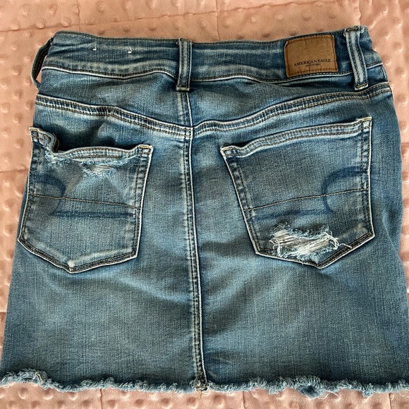 American Eagle Blue Jean Mini Skirt - Picture 2 of 3